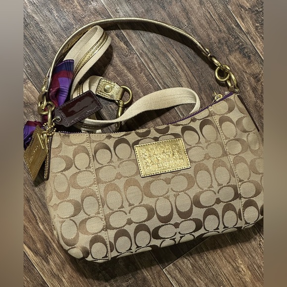 Coach Poppy Tartan Plaid Signature Glam Bag - Picture 4 of 10